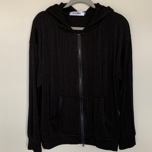 Black zip up hoodie